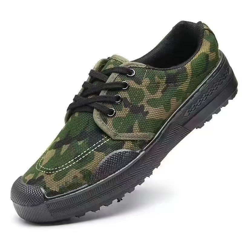 Liberation Shoes Men'S Construction Site Wear-Resistant Work Shoes Non-Slip Training Shoes Camouflage Rubber Shoes Dad Shoes - Image 5